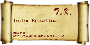 Teller Krisztina névjegykártya