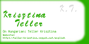 krisztina teller business card